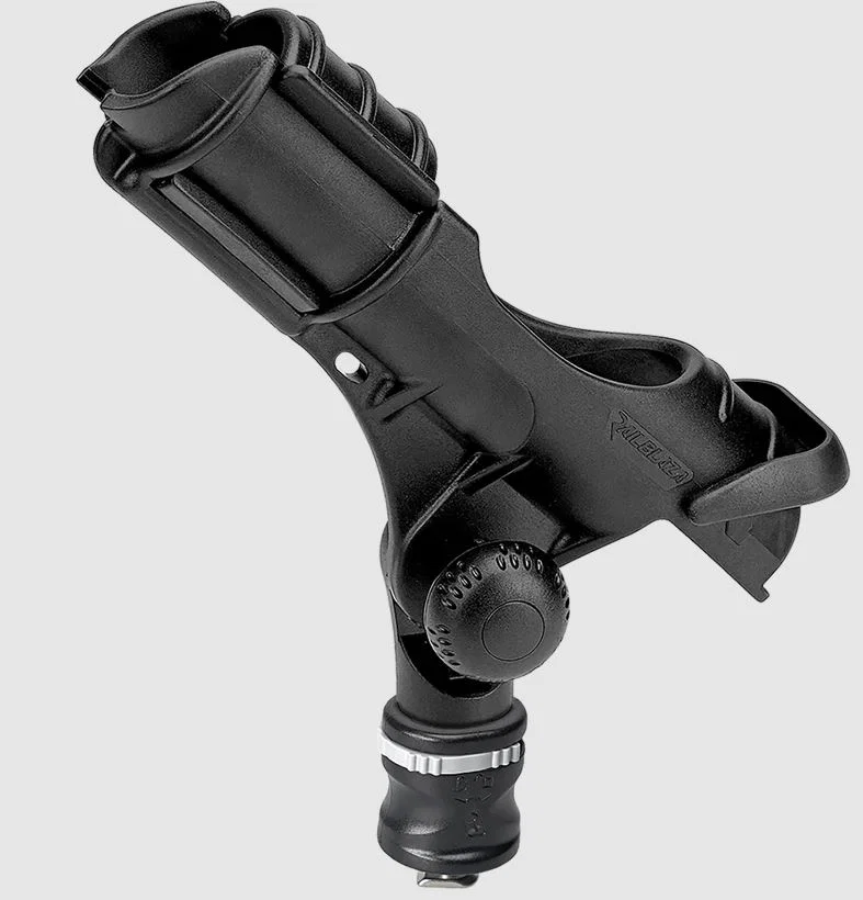 08-0085-11 – RAILBLAZA Fishing Rod Holder, Track Mount Holds Single Rod 360 Degree Rotatable/ 90 Degree Vertical Rota...
